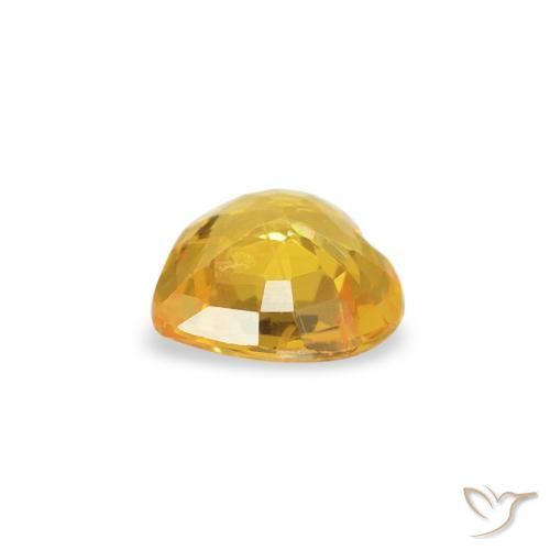 Zaffiro Dorato medio naturale da 0.33 ct, Cuore, VS