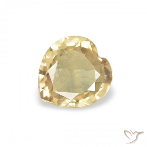 0.37ct Naturale Dorato Zaffiro, Cuore, VVS-VS