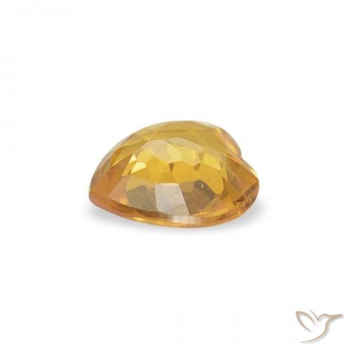 Zaffiro Medium Light-Golden naturale da 0.34 ct, Cuore, VVS-VS
