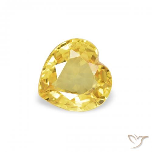 0.35ct Naturale Dorato Zaffiro, Cuore, VVS-VS