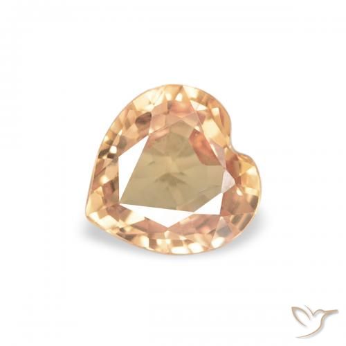 0.39ct Naturale sidro d'arancia Zaffiro, Cuore, VVS-VS