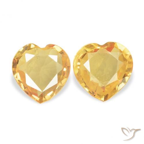 0.64ctw Naturale Oro medio Zaffiro, Cuore, VVS-VS