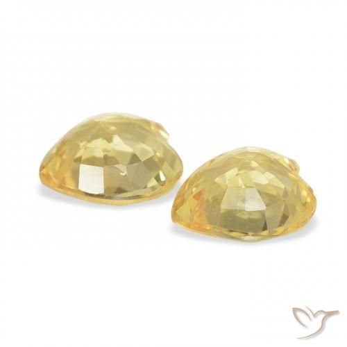 Gemme di Zaffiro Dorato medio naturale da 0.73 ct, Cuore, VS