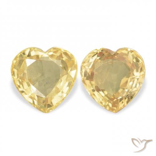 0.92ctw Naturale Dorato Zaffiro, Cuore, VVS-VS