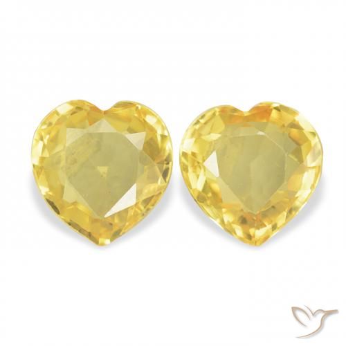 0.77ctw Naturale Arancio dorato Zaffiro, Cuore, VVS-VS