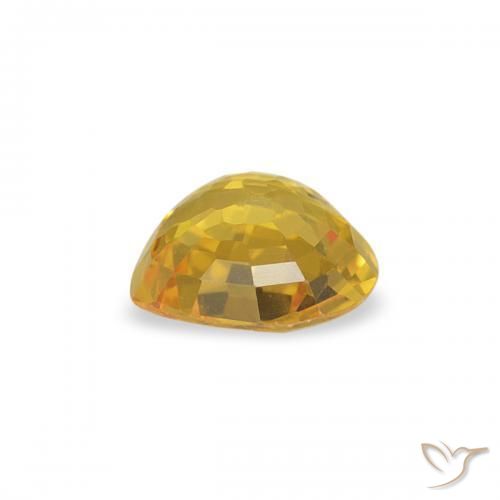 Zaffiro Arancio dorato naturale da 0.36 ct, Cuore, VVS-VS