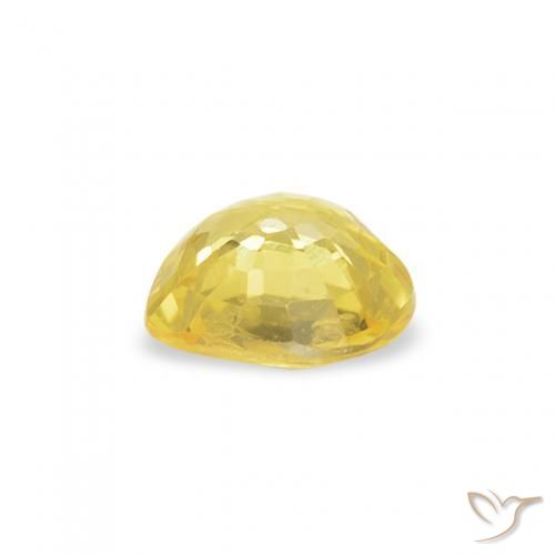 Zaffiro Giallo medio naturale da 0.42 ct, Cuore, VVS-VS