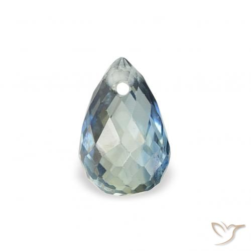 0.46ct Naturale Teal-blu Zaffiro, Taglio briolette, VS