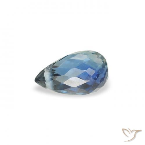 Zaffiro Teal-blu naturale da 0.46 ct, Taglio briolette, VS