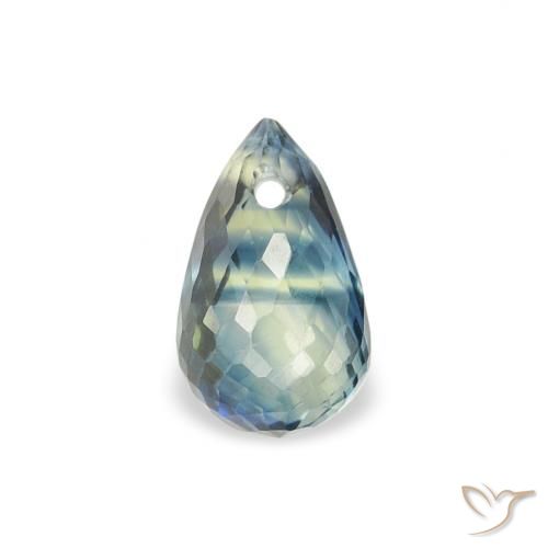0.54ct Naturale Teal-blu Zaffiro, Taglio briolette, VS