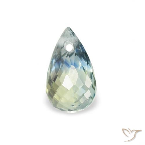0.59ct Naturale Teal-blu Zaffiro, Taglio briolette, VS