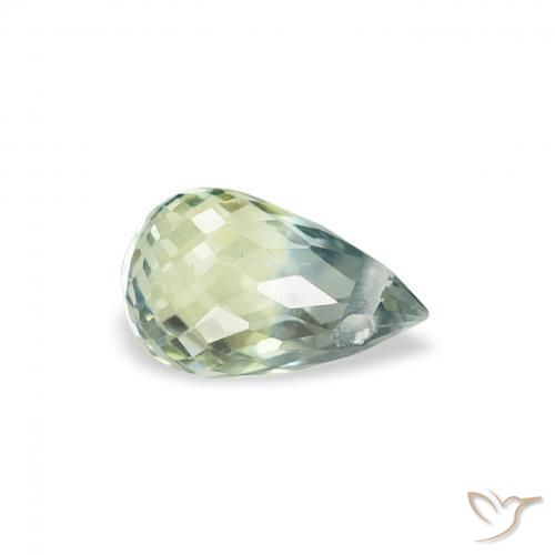 Zaffiro Teal-blu naturale da 0.59 ct, Taglio briolette, VS