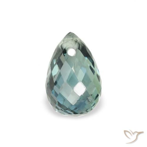 0.64ct Naturale Teal-blu Zaffiro, Taglio briolette, VS