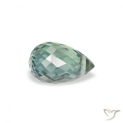 Zaffiro Teal-blu naturale da 0.64 ct, Taglio briolette, VS