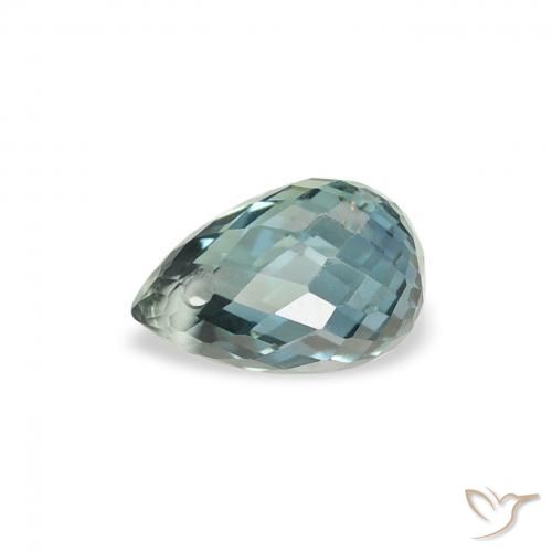 Zaffiro Teal-blu naturale da 0.64 ct, Taglio briolette, VS