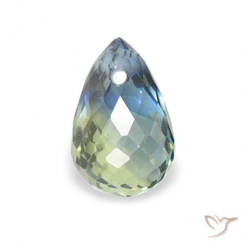 0.57ct Naturale Teal-blu Zaffiro, Taglio briolette, VS