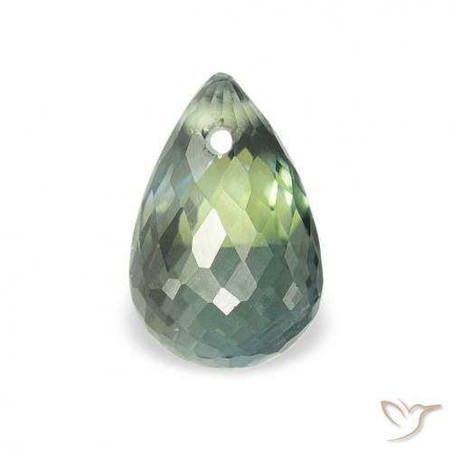 0.84ct Naturale Verdazzurro Zaffiro, Taglio briolette, VS