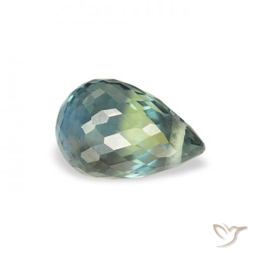 Zaffiro Verdazzurro naturale da 0.84 ct, Taglio briolette, VS