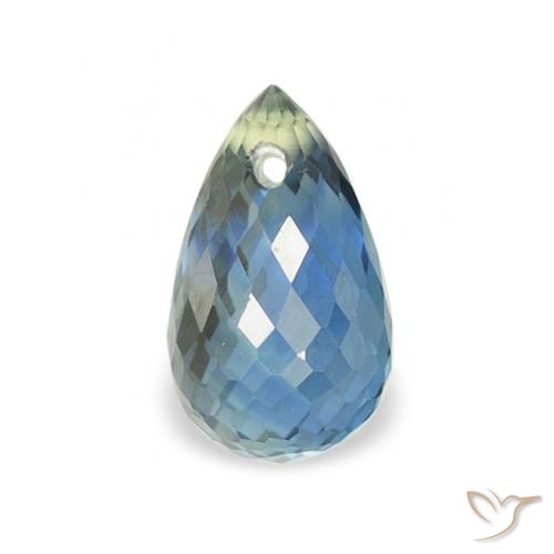 0.83ct Naturale Teal-blu Zaffiro, Taglio briolette, VS