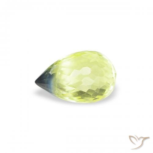 Zaffiro Giallo chiaro naturale da 0.41 ct, Taglio briolette, VS