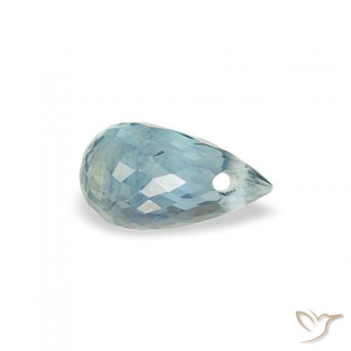 Zaffiro Teal-blu naturale da 0.42 ct, Taglio briolette, VS