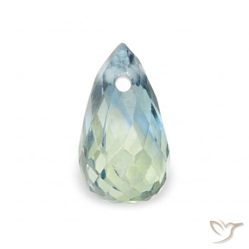 0.50ct Naturale Teal-blu Zaffiro, Taglio briolette, VS
