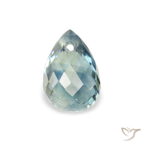1.17ct Naturale Teal-blu Zaffiro, Taglio briolette, VS