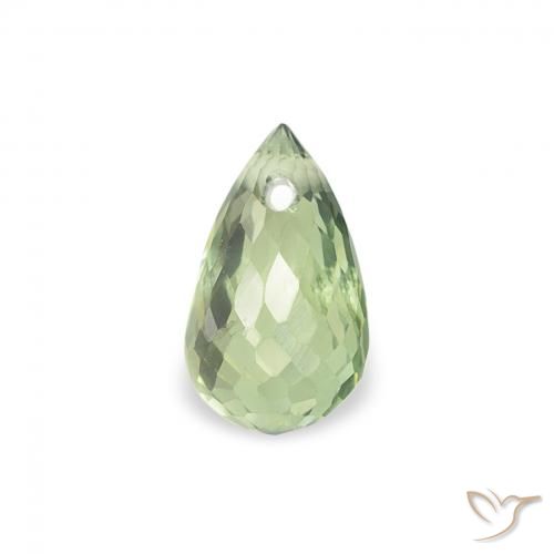 0.62ct Naturale Verde pallido Zaffiro, Taglio briolette, VS
