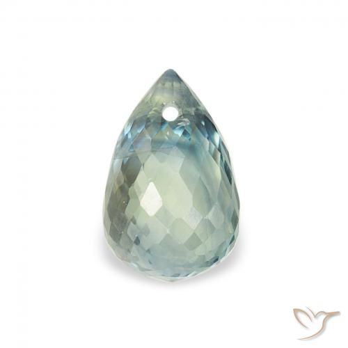 1.02ct Naturale Teal-blu Zaffiro, Taglio briolette, VS