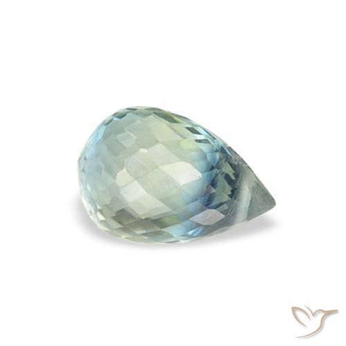 Zaffiro Teal-blu naturale da 1.02 ct, Taglio briolette, VS