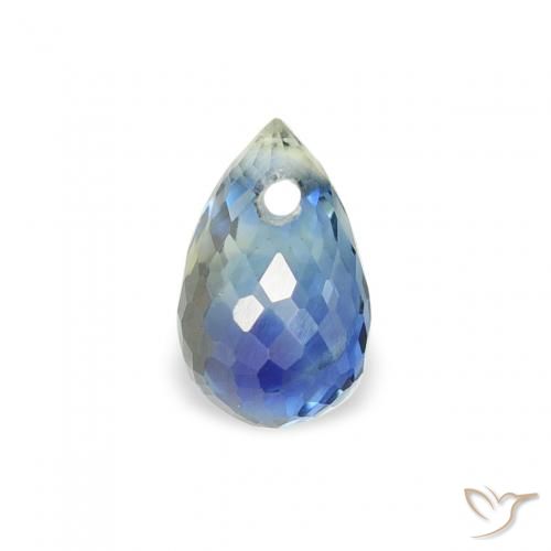 0.60ct Naturale Teal-blu Zaffiro, Taglio briolette, VS