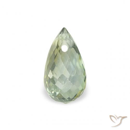 0.48ct Naturale Verde chiaro Zaffiro, Taglio briolette, VS