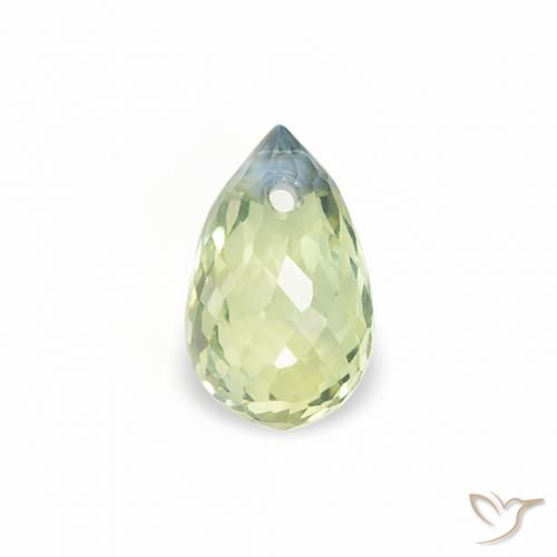 0.47ct Naturale Verde Pera Chiaro Zaffiro, Taglio briolette, VS