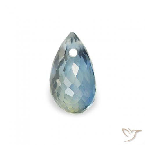 0.47ct Naturale Teal-blu Zaffiro, Taglio briolette, VS
