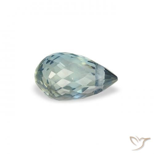 Zaffiro Teal-blu naturale da 0.47 ct, Taglio briolette, VS