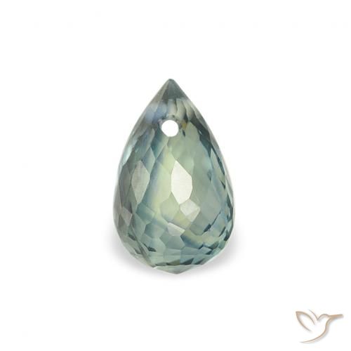 0.64ct Naturale Teal-blu Zaffiro, Taglio briolette, VS