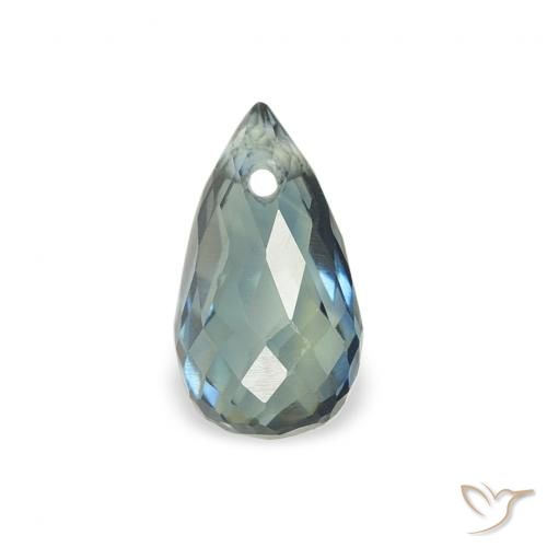 0.58ct Naturale Verdazzurro Zaffiro, Taglio briolette, VS