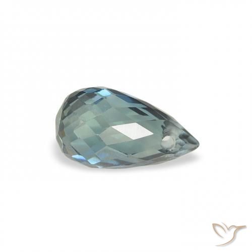 Zaffiro Verdazzurro naturale da 0.58 ct, Taglio briolette, VS
