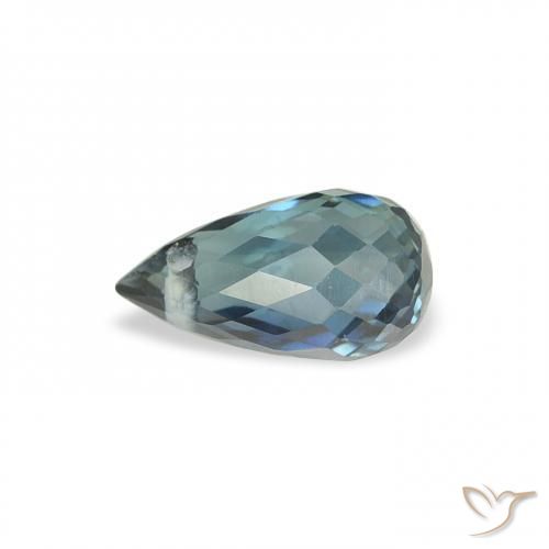 Zaffiro Verdazzurro naturale da 0.58 ct, Taglio briolette, VS