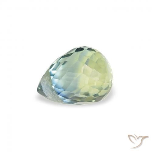 Zaffiro Teal-blu naturale da 0.73 ct, Taglio briolette, VS