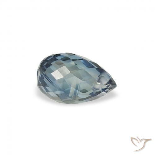 Zaffiro Teal-blu naturale da 0.56 ct, Taglio briolette, VS