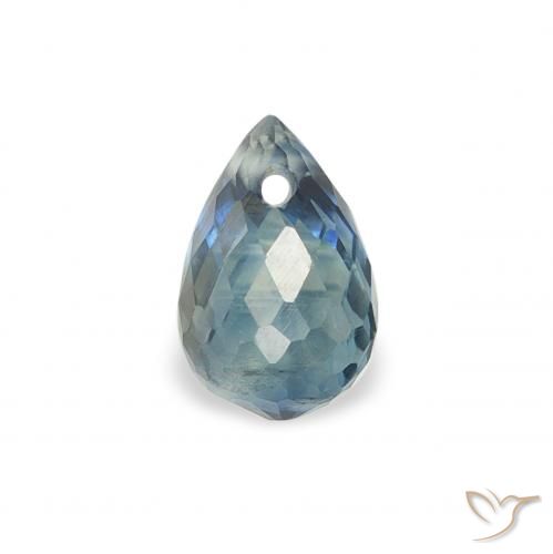 0.52ct Naturale Teal-blu Zaffiro, Taglio briolette, VS