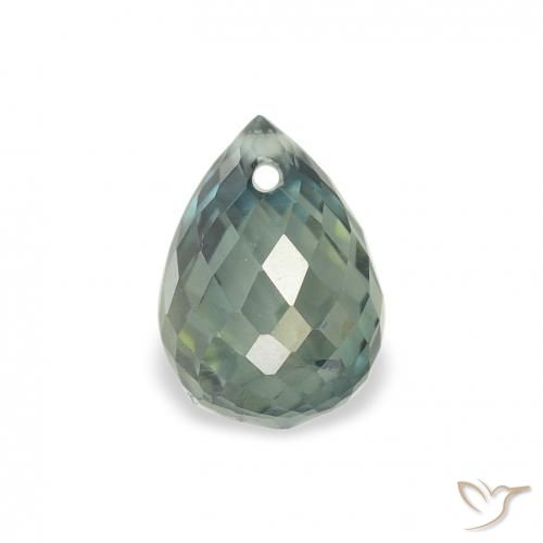 1.20ct Naturale Blu Medio Verde Zaffiro, Taglio briolette, VS