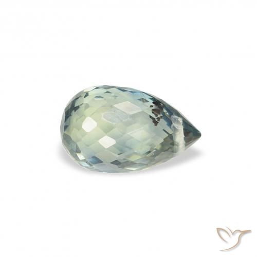 Zaffiro Teal-blu naturale da 1.04 ct, Taglio briolette, VS