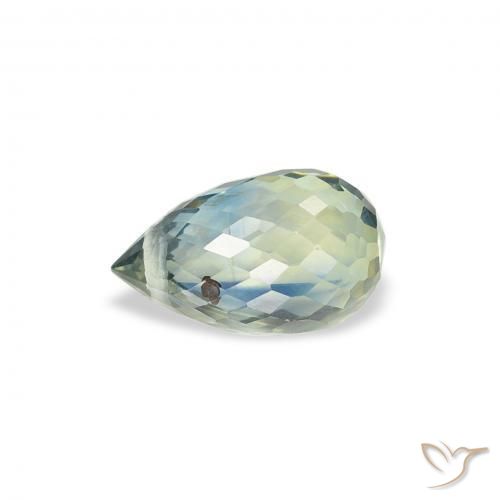 Zaffiro Teal-blu naturale da 1.04 ct, Taglio briolette, VS
