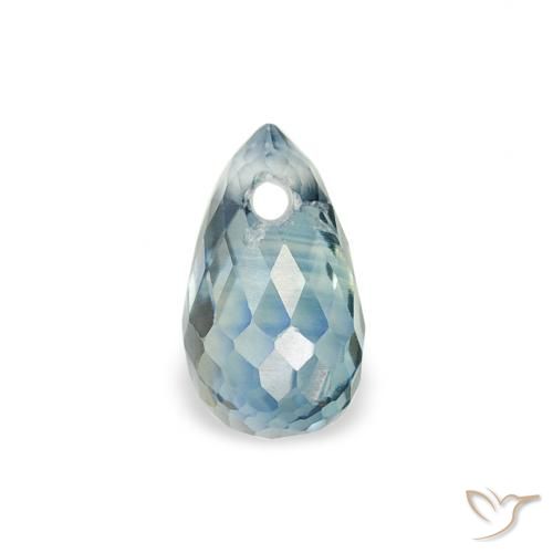 Zaffiro Teal-blu naturale da 0.53 ct, Taglio briolette, VS