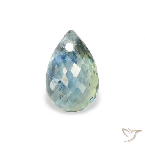 1.05ct Naturale Teal-blu Zaffiro, Taglio briolette, VS