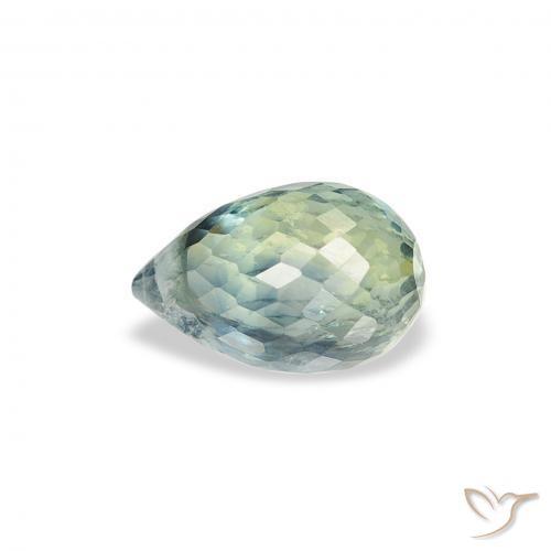 Zaffiro Teal-blu naturale da 1.05 ct, Taglio briolette, VS