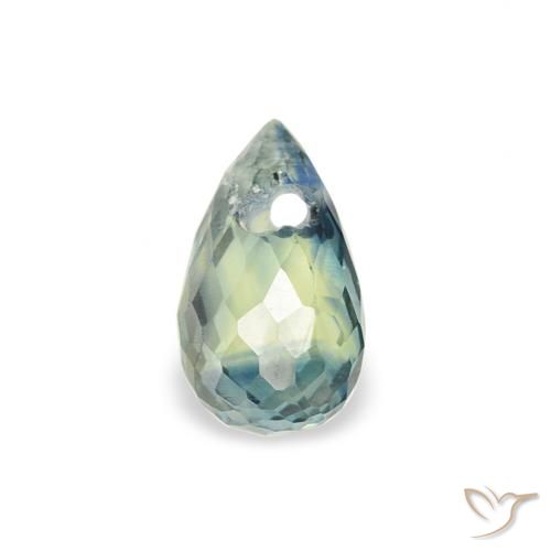 0.54ct Naturale Teal-blu Zaffiro, Taglio briolette, VS