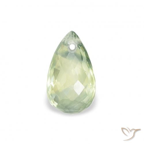 0.81ct Naturale Verde molto chiaro Zaffiro, Taglio briolette, VS